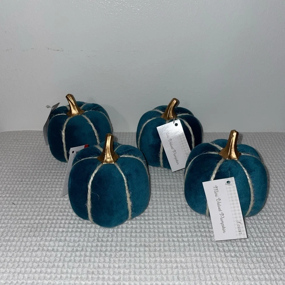 Mini velvet pumpkins - set of 4- target bullseye playground